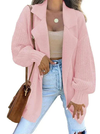 Damen Strickpullover mit Kragen Modern