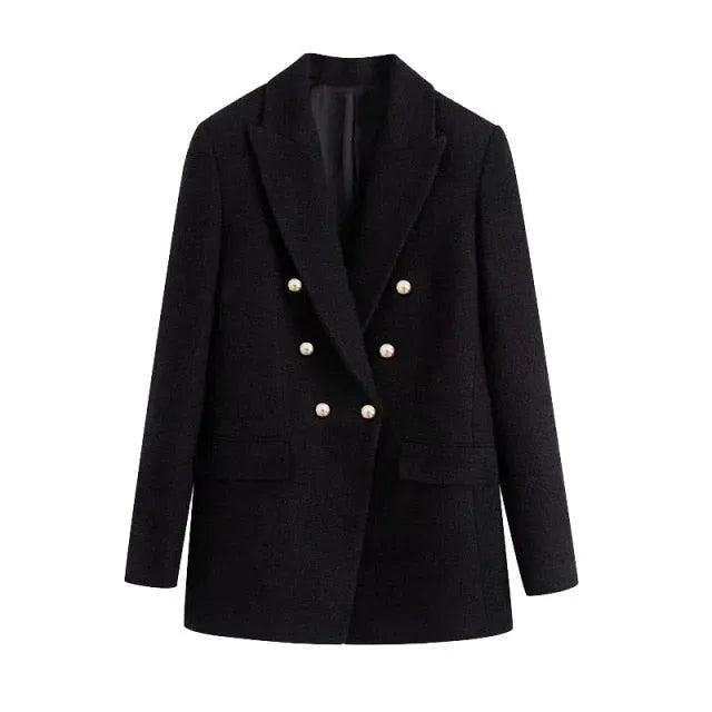 Stilvoller Damen Blazer Schwarz Elegantes Design