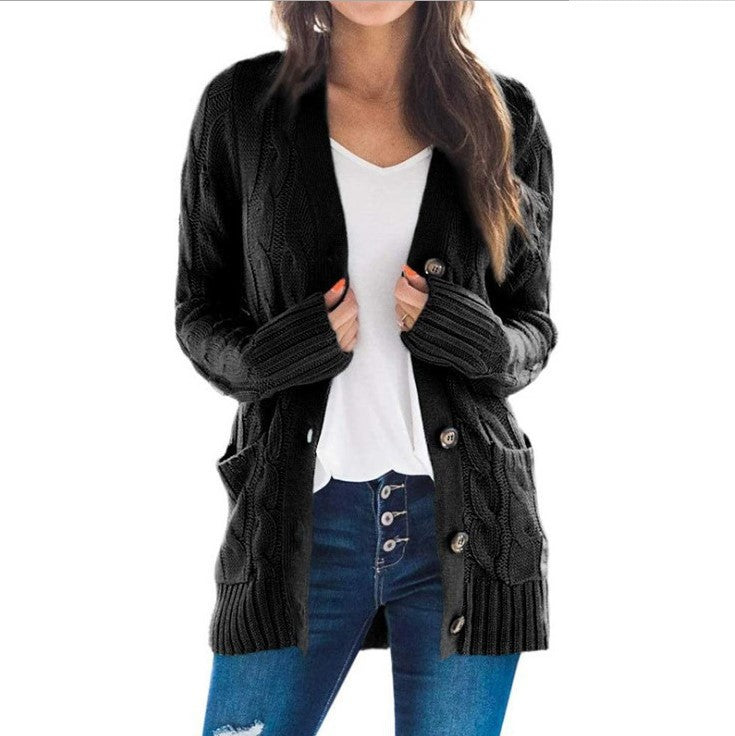 Damen Pullover Langarm Warm Elegant