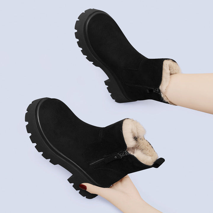 Winterstiefel Damen Gefüttert Kunstpelz Warm