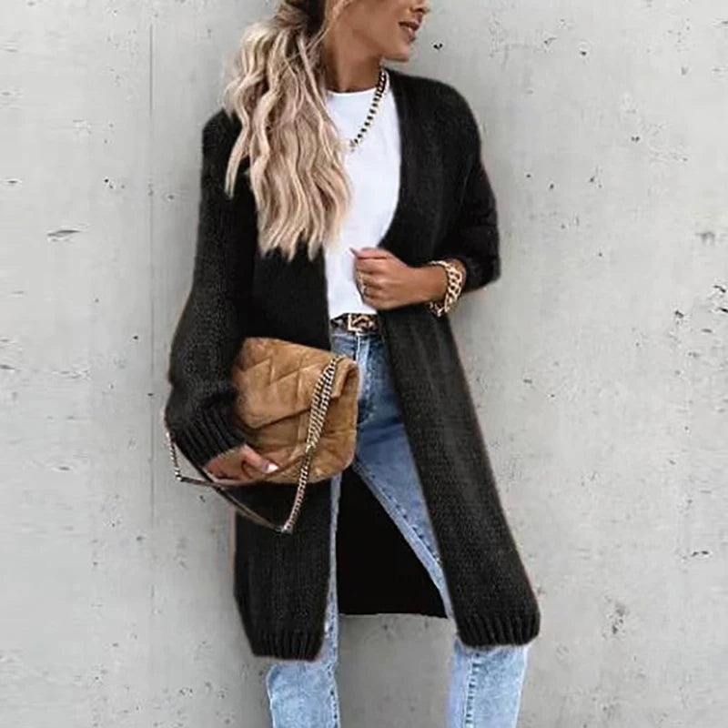 Damen Strickjacke Herbst Kaschmir Warm