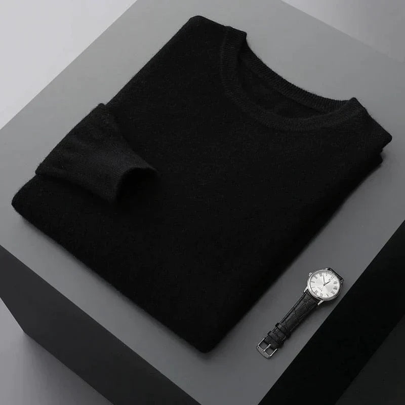 Herren Pullover Klassisch Rundhals Elegante Optik