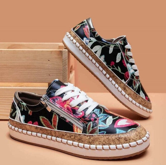 Santorin Blumen Sneaker Damen Trend