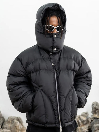 Herren Winterparka PufferJacke Kapuze - IdealeKleiden