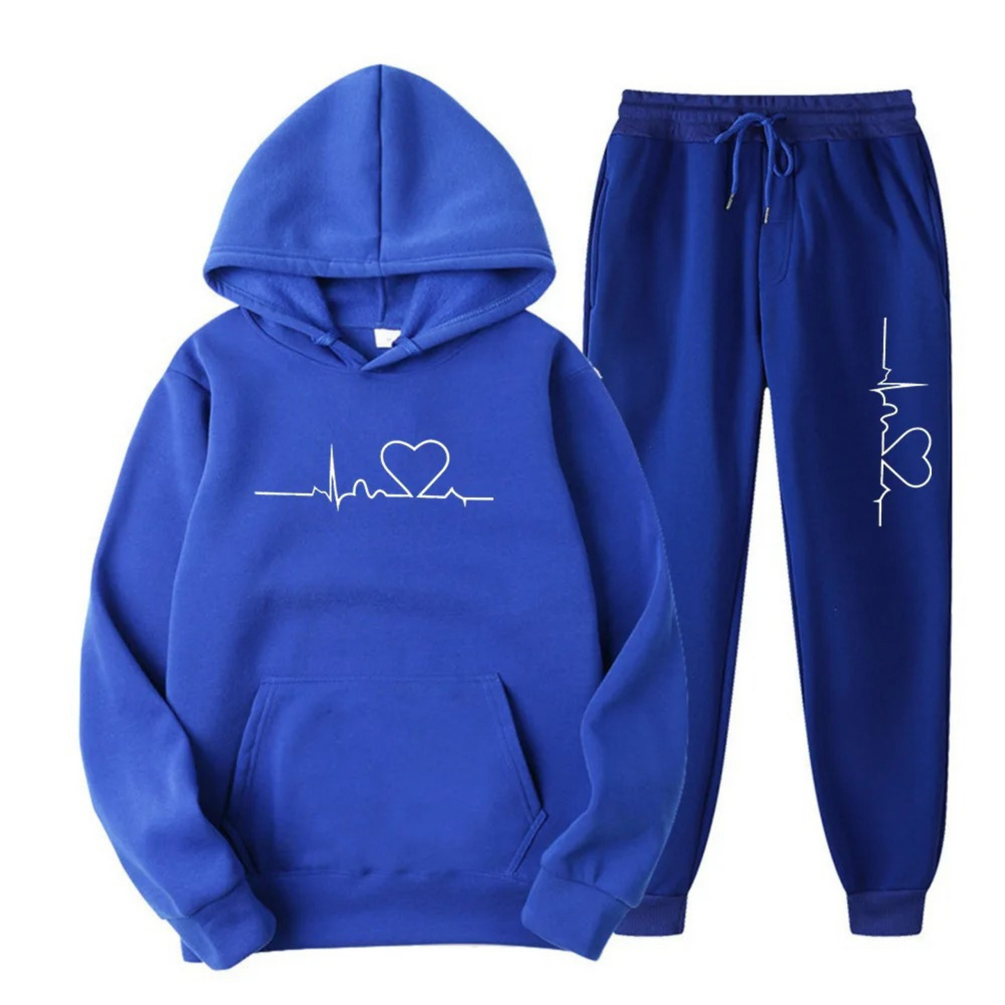 Damen Sportanzug Herz Design Hoodie Jogginghose Set