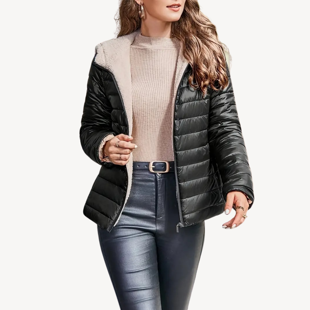 Damen Winterjacke Sherpa Fleece Isolierung