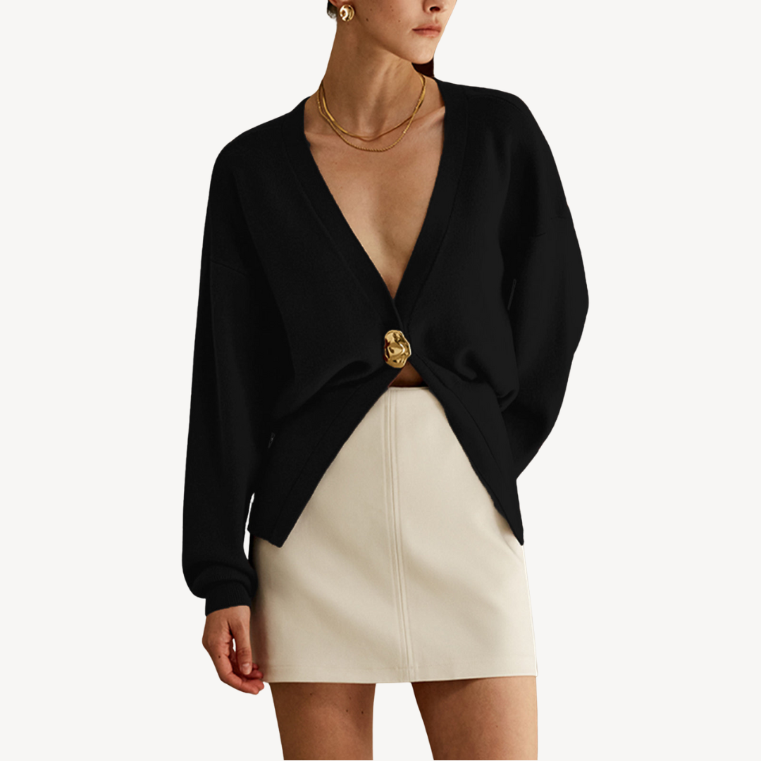 Damen Strickcardigan V-Ausschnitt Modern