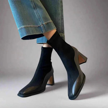 Kniehohe Stiefeletten Schmal - IdealeKleiden