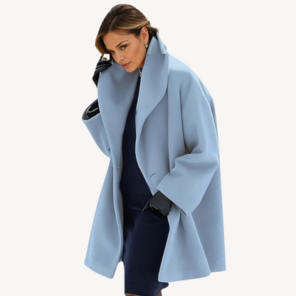 Damen Wollmantel Übergröße Eleganz