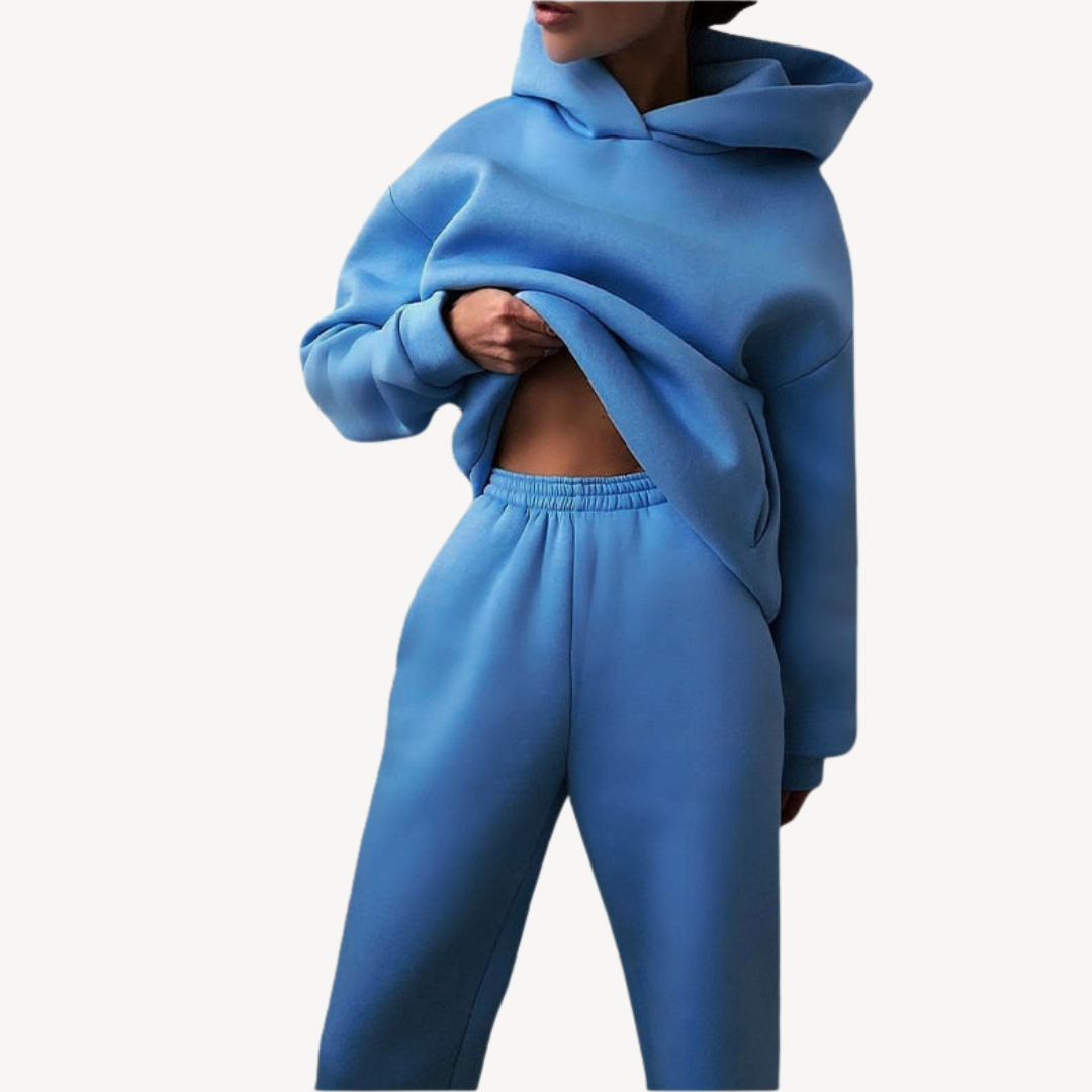 Bequemes Hoodie Jogger Set Damen