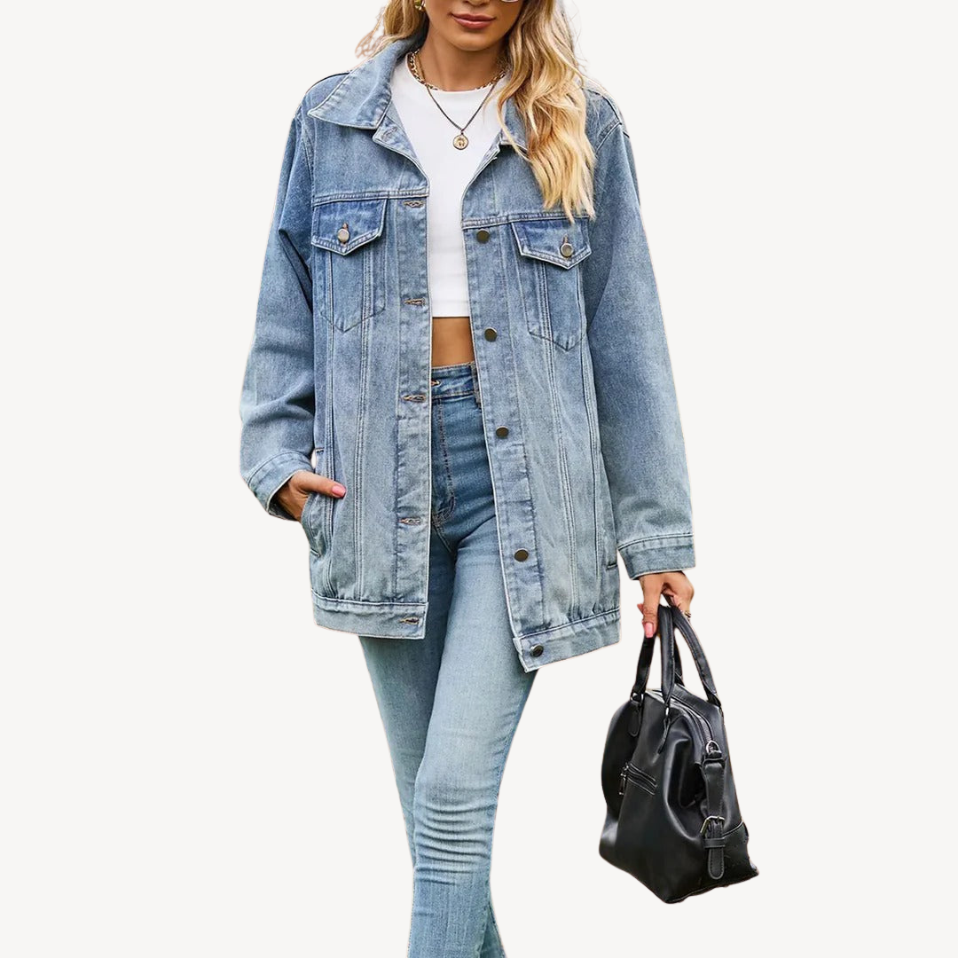 Elegantes Denim Jackenkleid für Damen