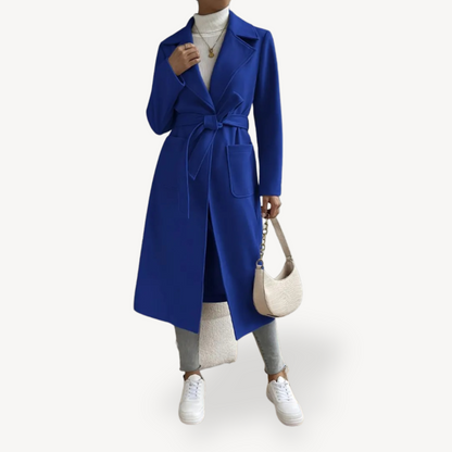 Eleganter Damenmantel Lang mit Taschen