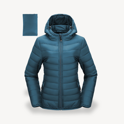 Damen Reisejacke Puffer Kapuze Praktisch