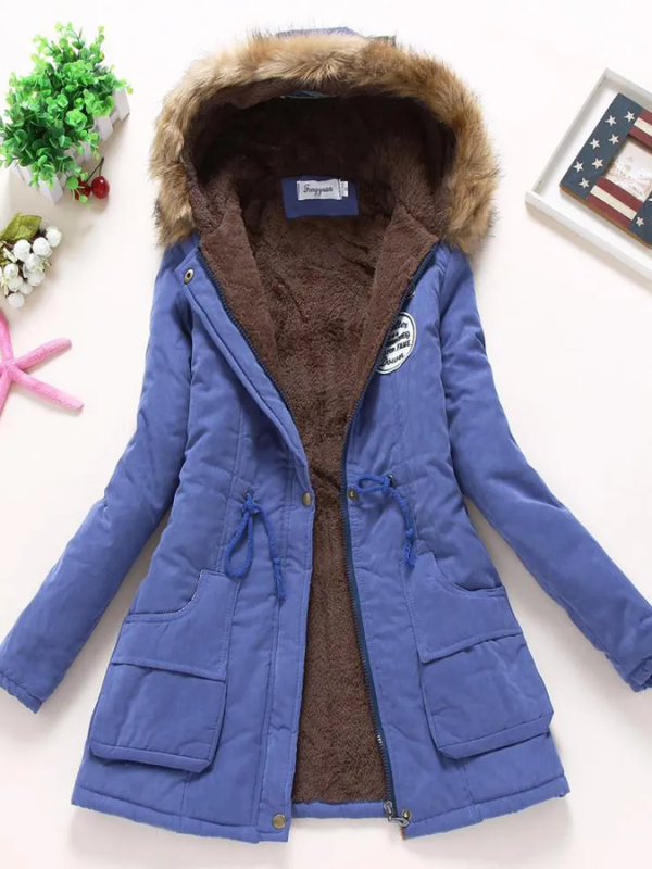 Schicke Slim-Fit Parka mit Kapuze Damen