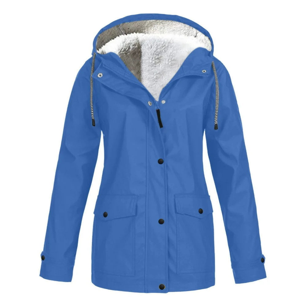 Winter Parka Jacke Kunstfell Gefüttert Warm Isoliert