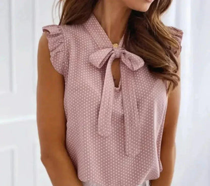 Frauen Bluse Rüschendetail Bürochic