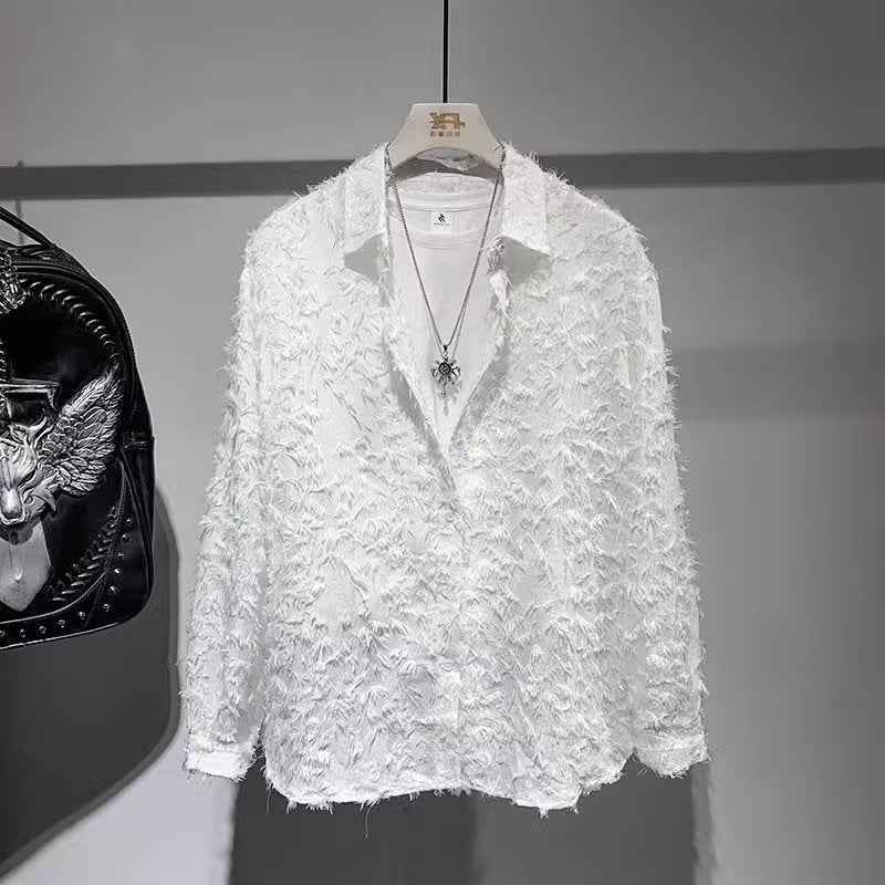 Bluse mit Textur Effekt