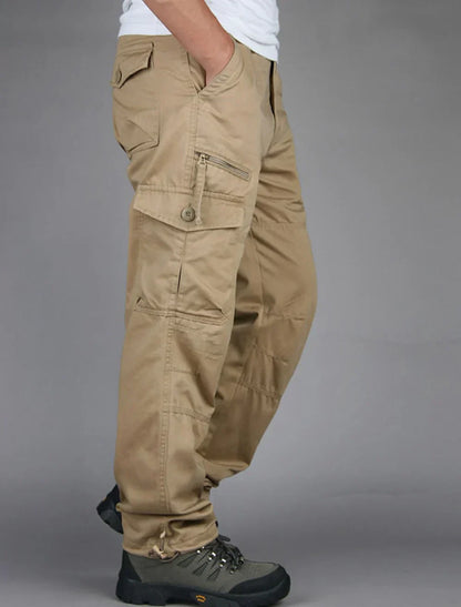 Herren-Cargohose Bequem Gerade Passform - IdealeKleiden