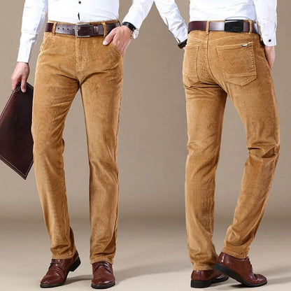 Corduroy-Kleid Damen Taillierte Passform Vollständig Länge