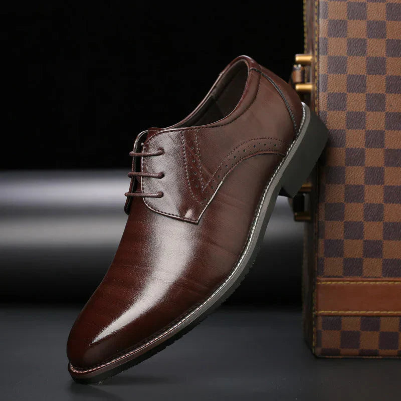 Herren Anzugschuhe Leder Klassisch Brogue Design
