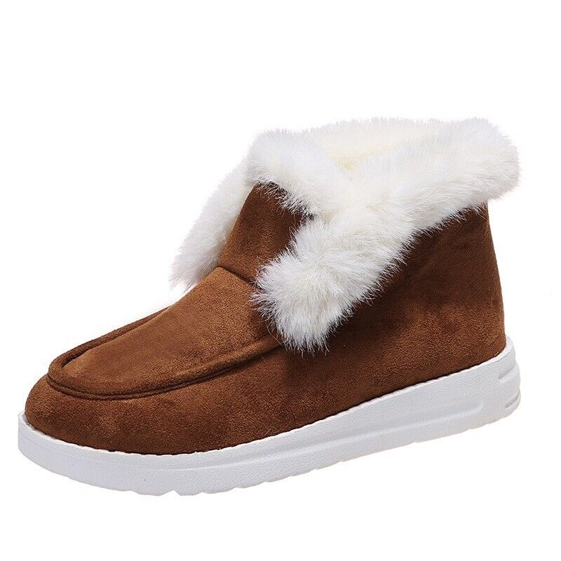 Warme Winter Mokassins - Wildleder Slipper mit Weichem Pelzinnenfutter