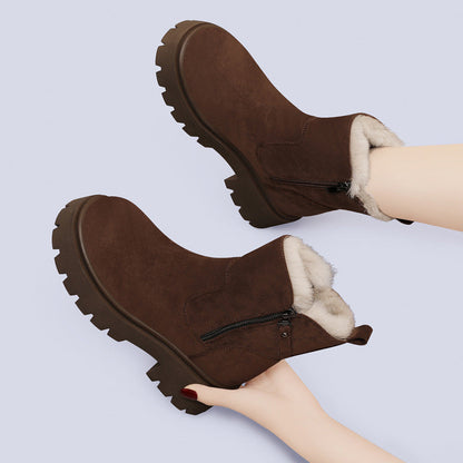 Winterstiefel Damen Gefüttert Kunstpelz Warm