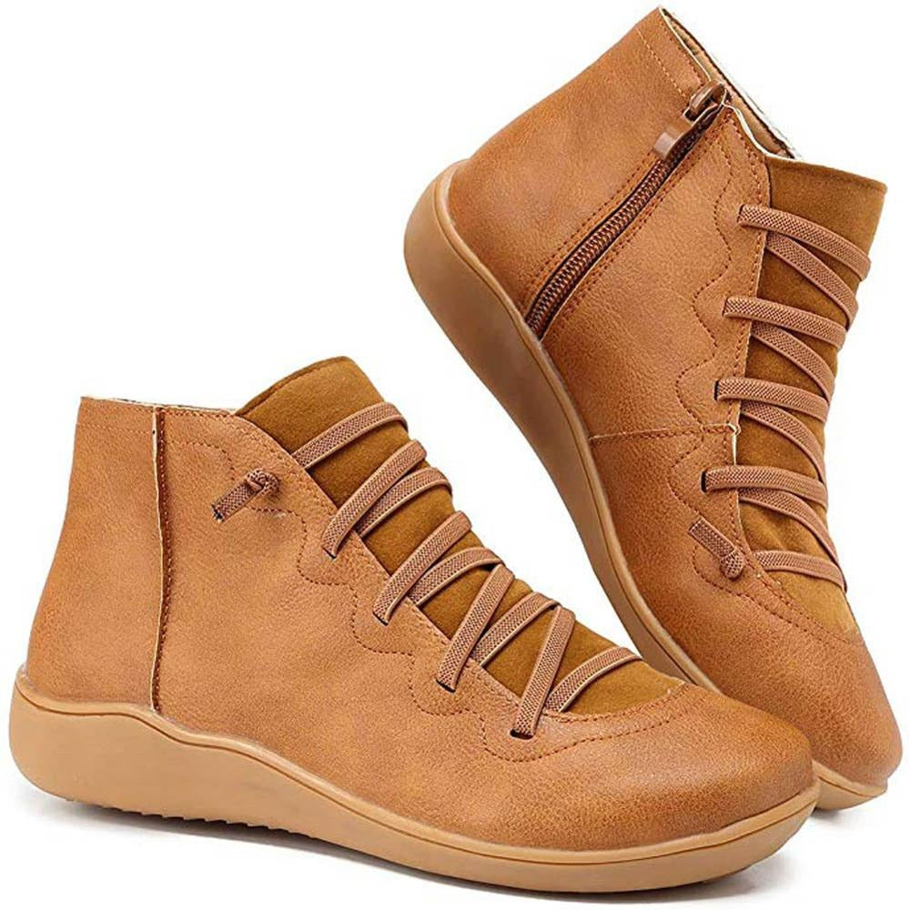 Stilvolle Stiefeletten aus Kunstleder - IdealeKleiden