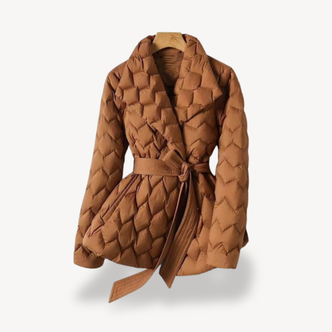 Damen Stepp-Pufferjacke Warm Elegant