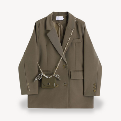 Damen Oversized Blazer Elegant Groß