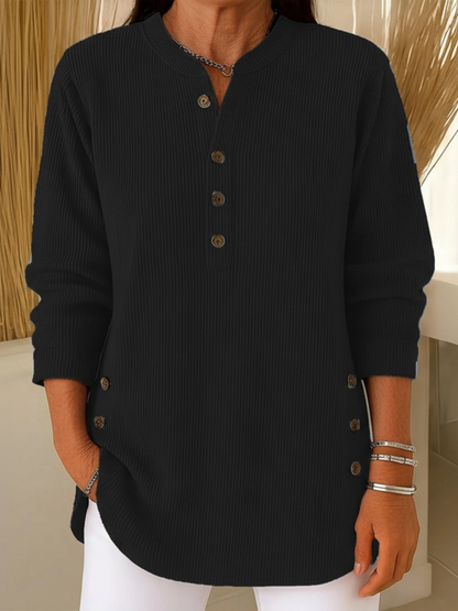 Stylischer Pullover Bequem Modern Knöpfe