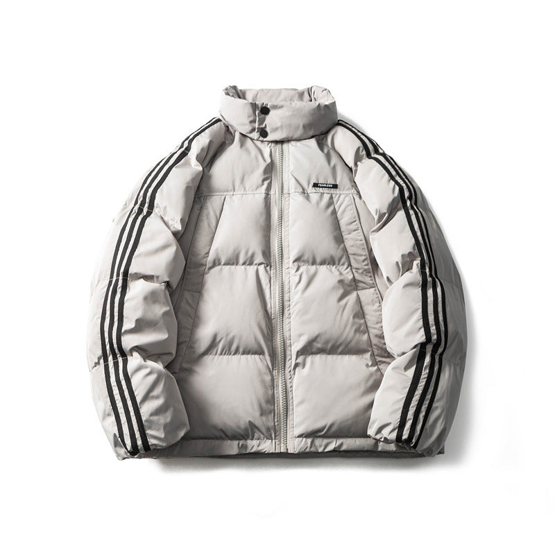 Herren Strickjacke Warm Gestreift Baumwolle