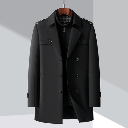 Moderne Herren Trenchcoat Doppelreiher