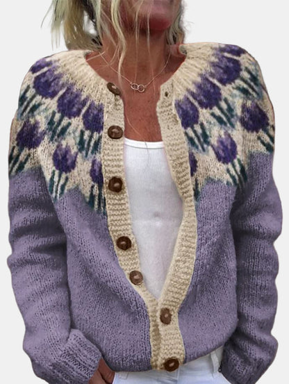 Blumen Cardigan Damen Elegant