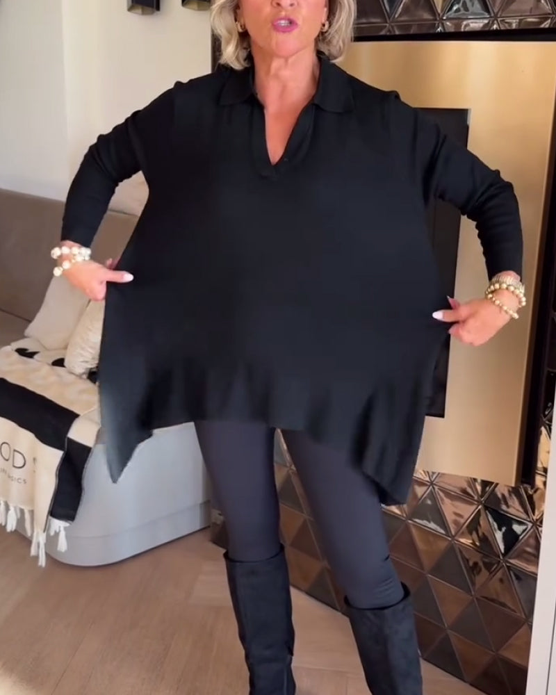 Elegante Bluse Langarm Oberteil