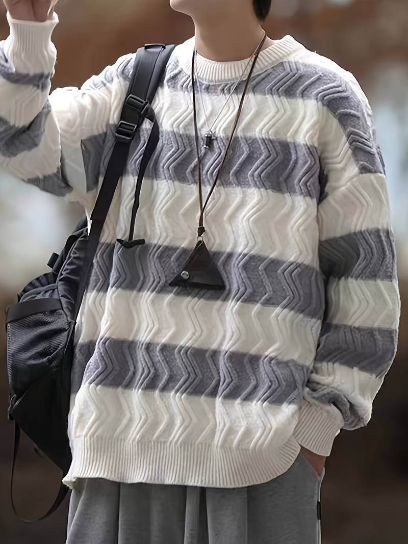 Farbiger Pullover Herren Modern Style