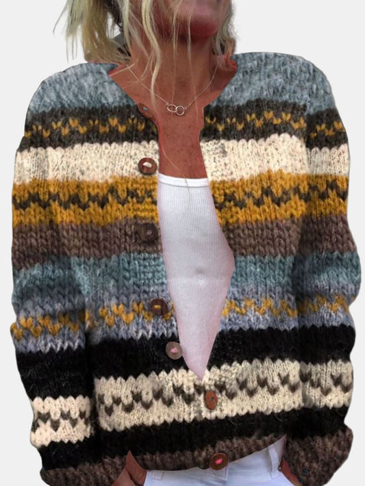 Farbenfroher Cardigan Damen - IdealeKleiden