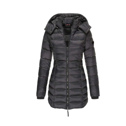 Damen Winterparka Lange Pufferjacke Mit Kapuze