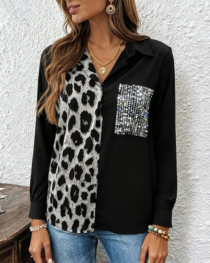 Leopardendress Elegant KontrastStein - IdealeKleiden