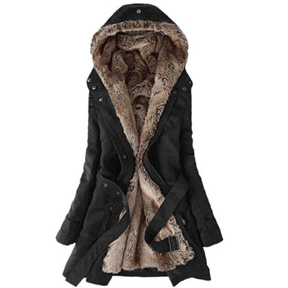 Elegantes Damenparka Mit Gürtel & Chic Details