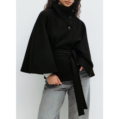 Elegante Damenkleidung | Hochgeschlossenes Kleid Mit Gürtel