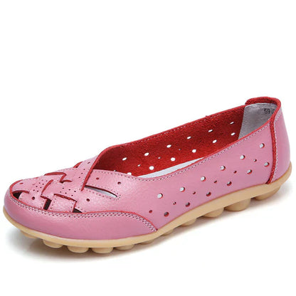 Komfortable Leder-Ballerinas Damen