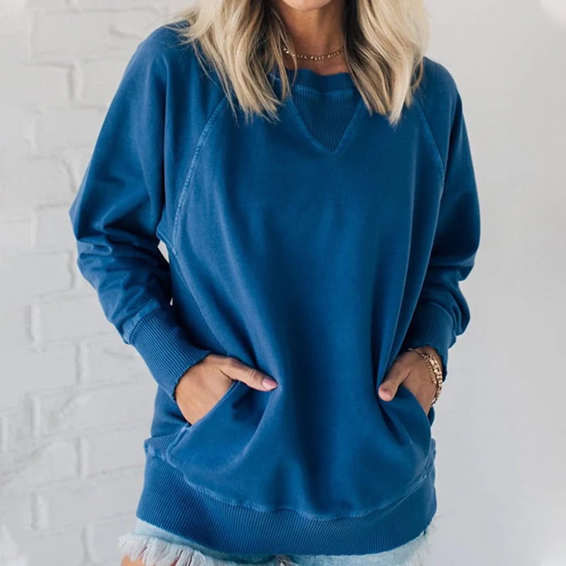 Modischer Pullover Mit Taschen