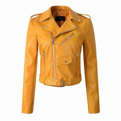 Frauen Lederjacke Biker Style