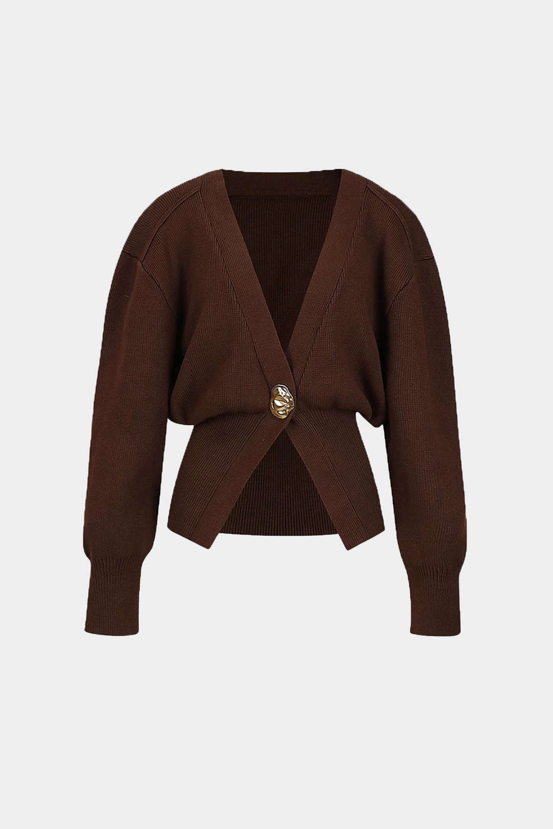 Damen Pullover Cardigan V-Ausschnitt Modern