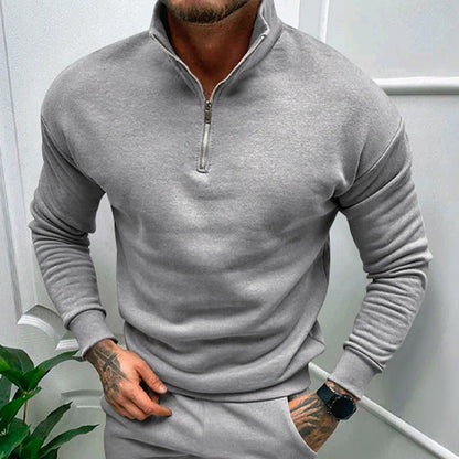 Schicke Pullover Herren Stehkragen Halbzipper