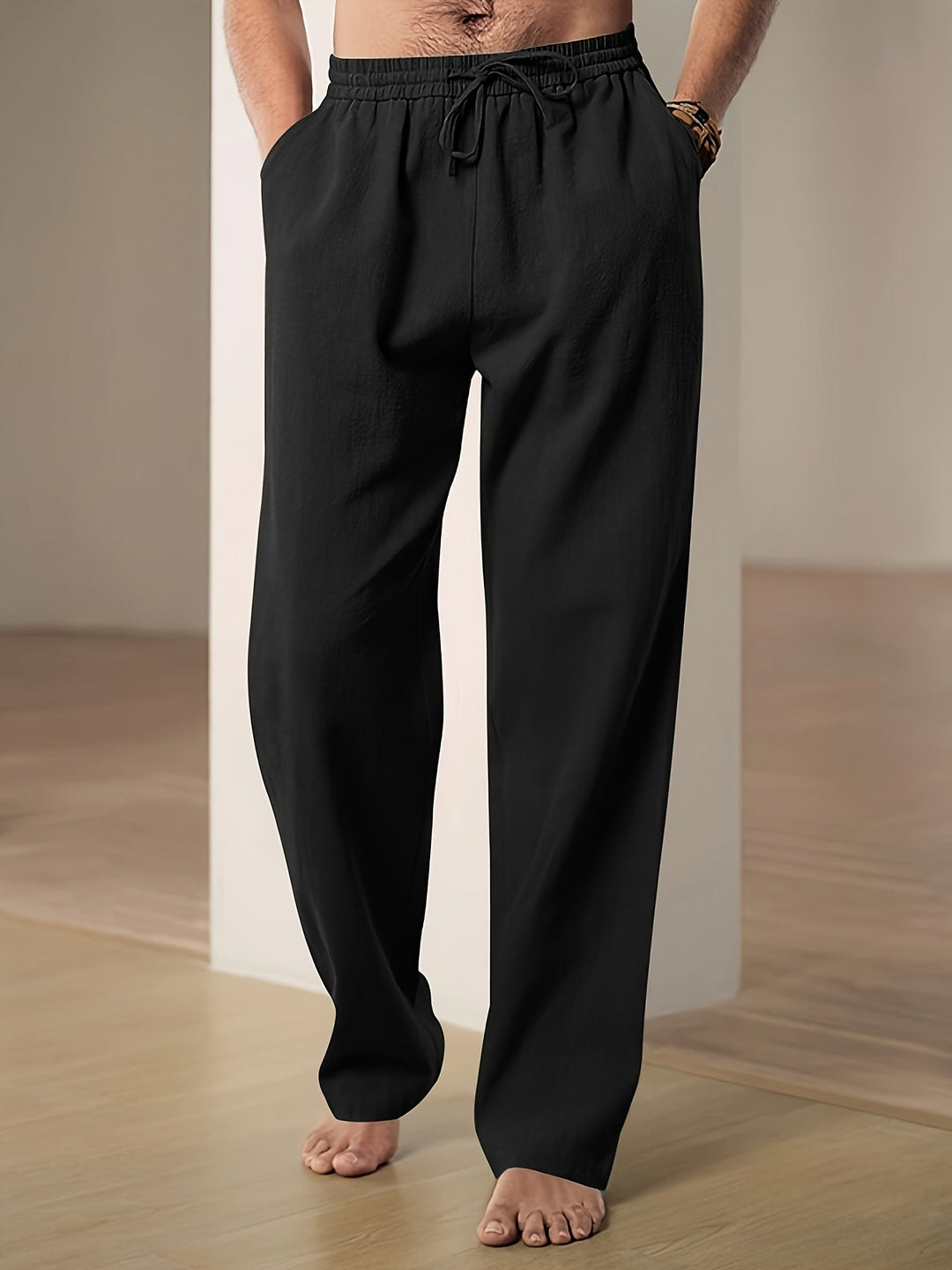 Bequeme Herrenhose Freizeitlocker Mit Kordelzug - IdealeKleiden