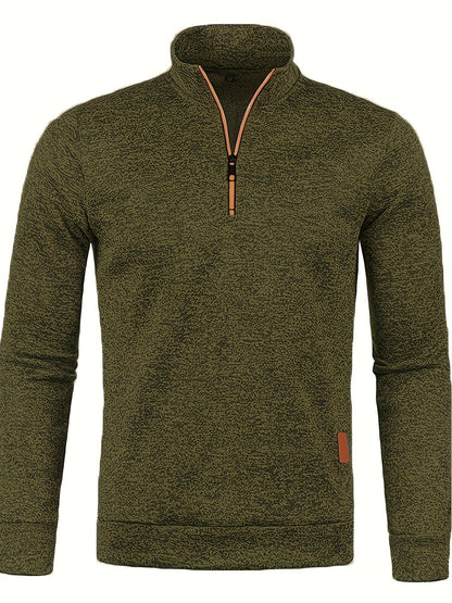 Herren Pullover Warm Reißverschluss Winter