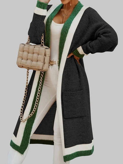 Lange Strickcardigan Herbstlich Elegant Damen