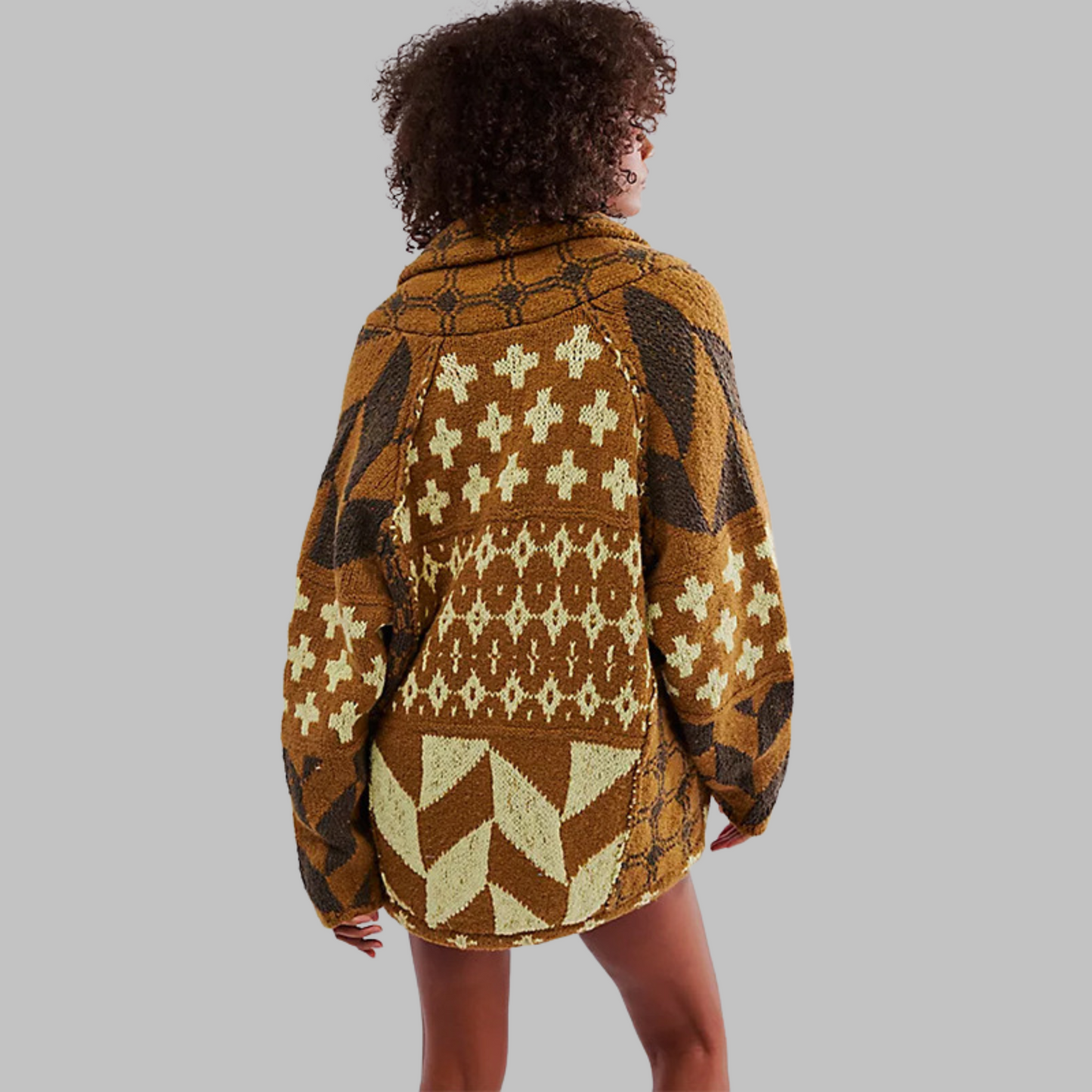 Gemütliche Softjacke mit Trendigen geometrischen Mustern