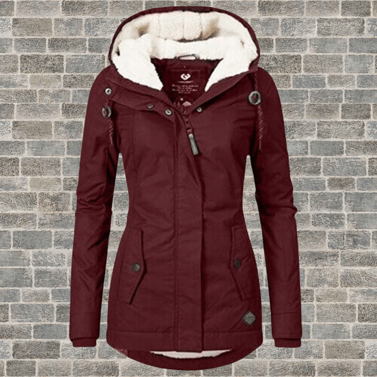 Damen Winterparka Lang Luxus Pelzfüllung